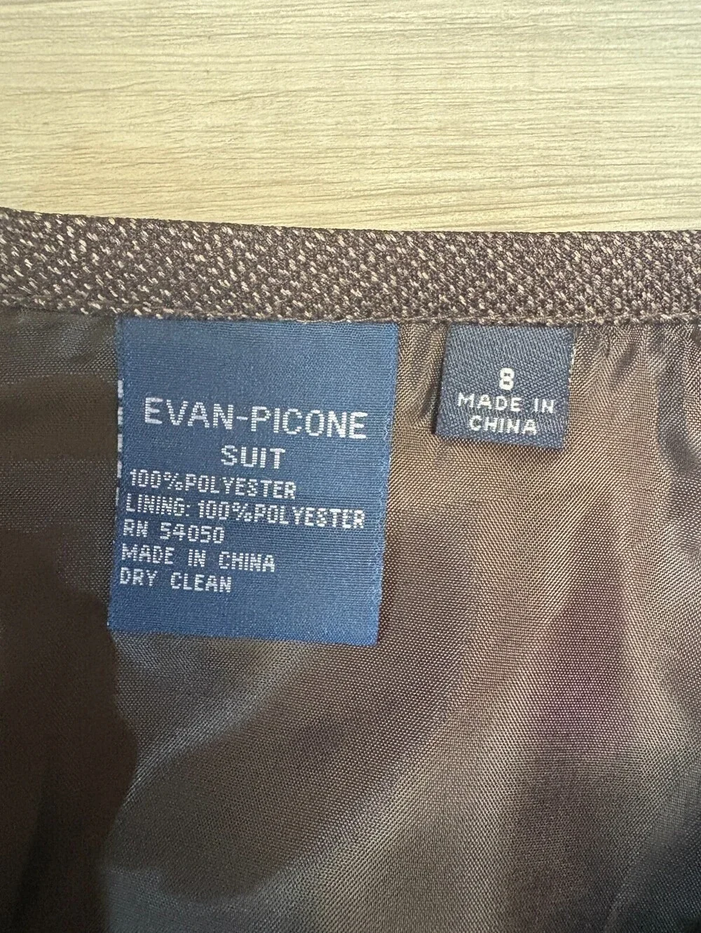 Evan-Picone Women’s Size 8 Brown Pleated Hem Career Skirt Lined